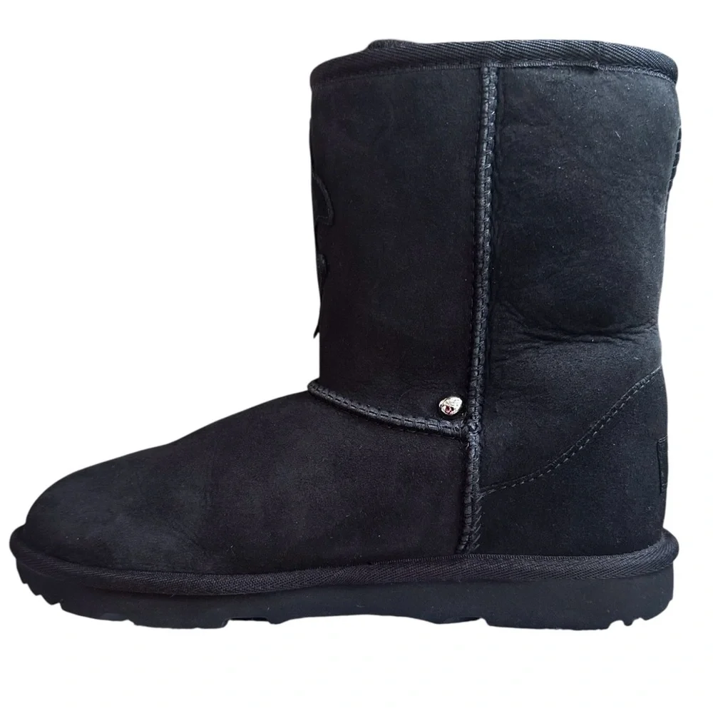 New Ugg Classic Short II Black Boots US 4 Big Kids 4 - 10 years Unisex Custom